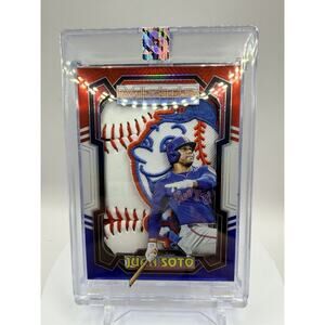 Art Card Juan Soto With Mets Patch & Baseball Piece Made By Mayflower Custom